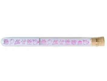 Sparkling Message Emoji Celebration HB in a test tube incl.5 pink sparklers