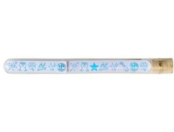 Sparkling Message Emoji Disco heart in a test tube incl.5 turquoise sparklers
