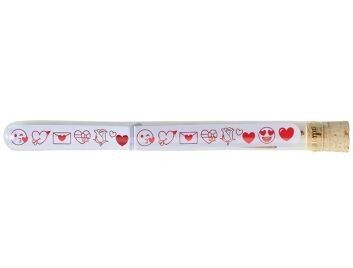 Sparkling Message Emoji LOVE in a test tube incl.5 red sparklers