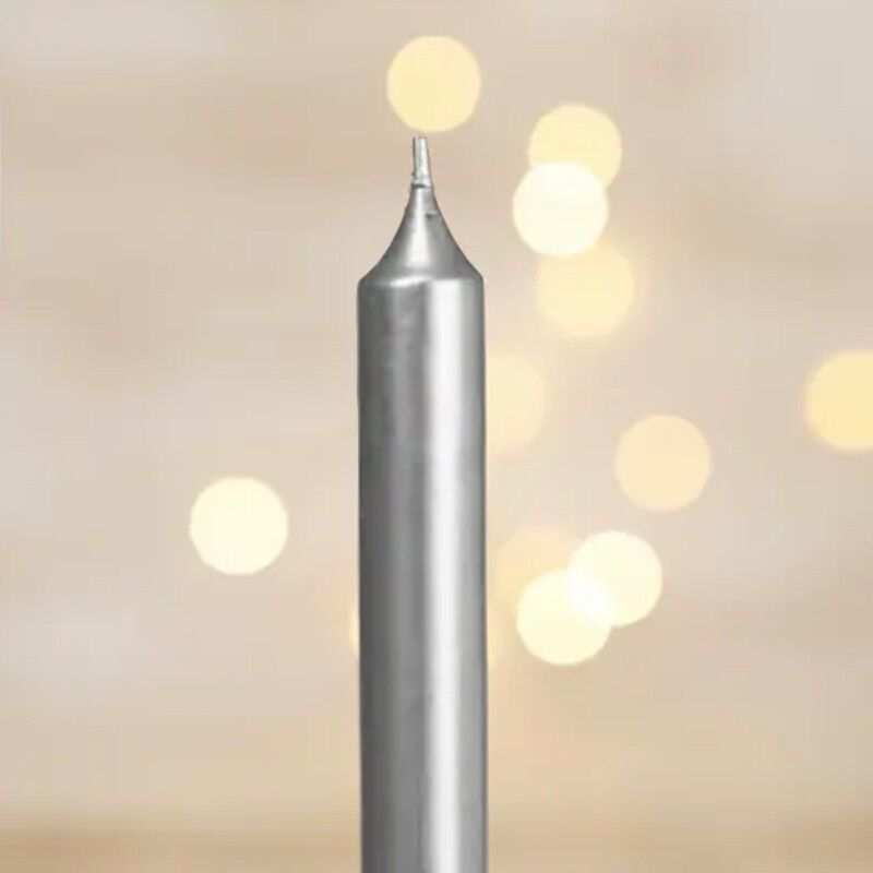 Plata - 8 uds vela candelabro metalizada