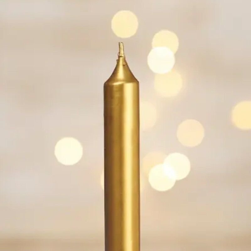 Gold – 8-teiliger metallischer Kerzenständer