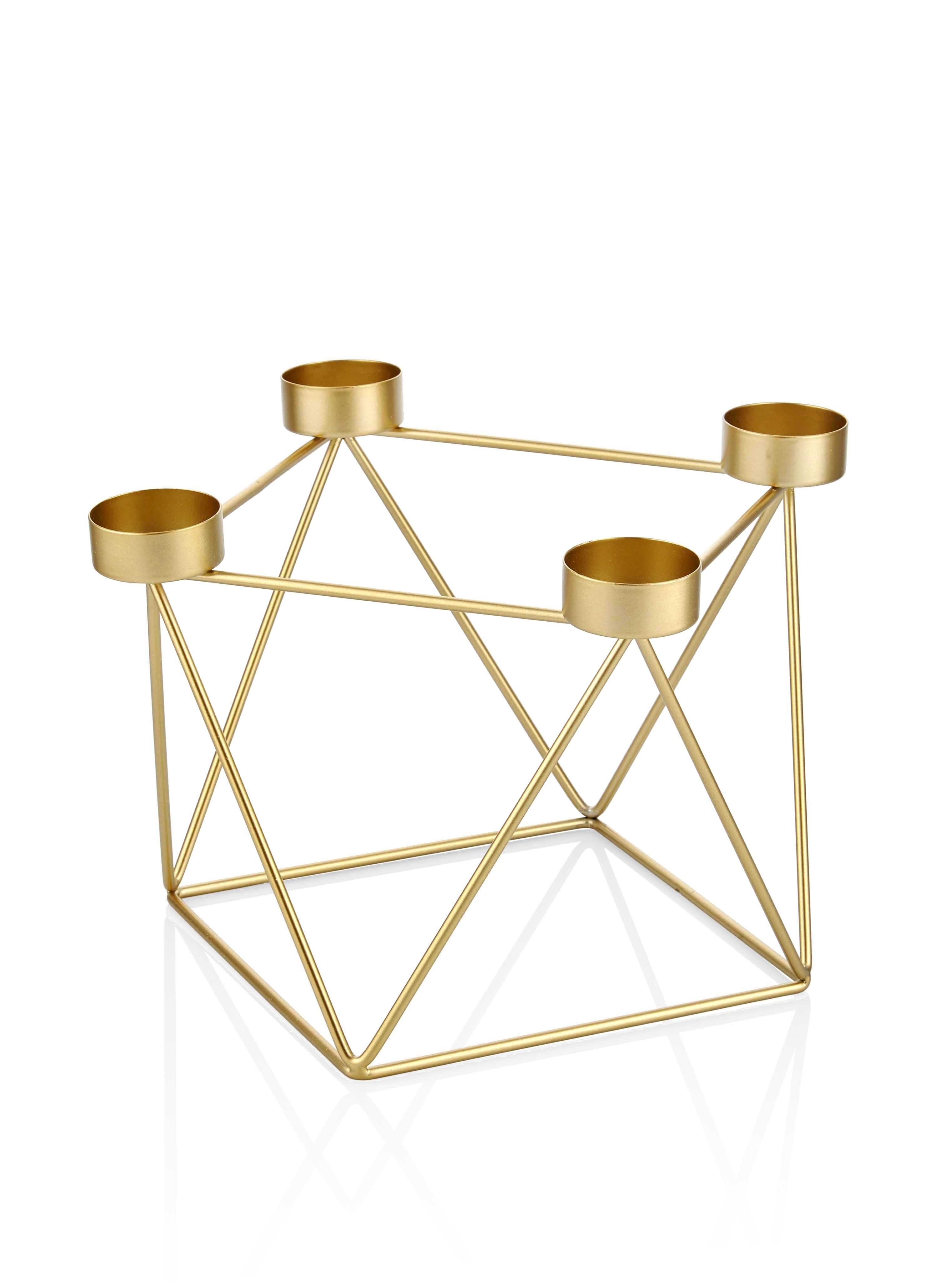 Goldener 4-in-1-Teelichthalter