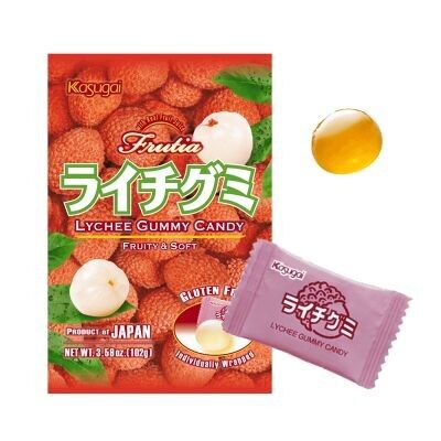 KASUGAI Lychee Gummy Candy 102g