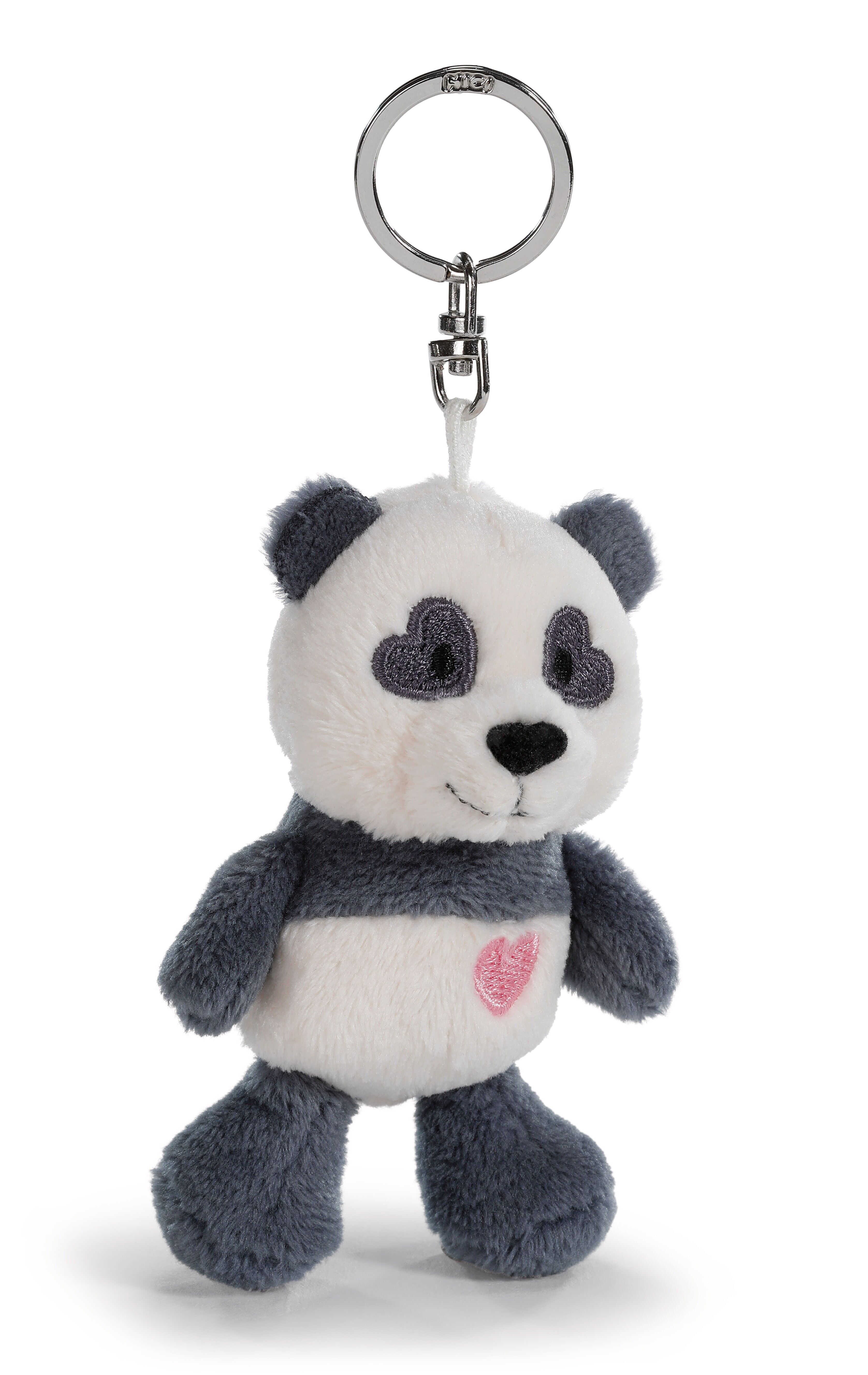 Schlüsselanhänger Love Panda mit Herz 10cm GREEN