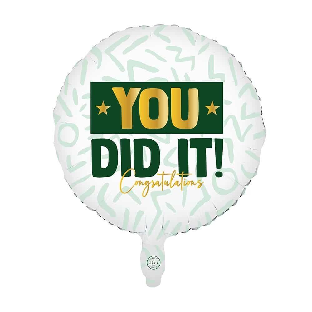 Globo de aluminio redondo de 18 pulgadas - 'Lo lograste'