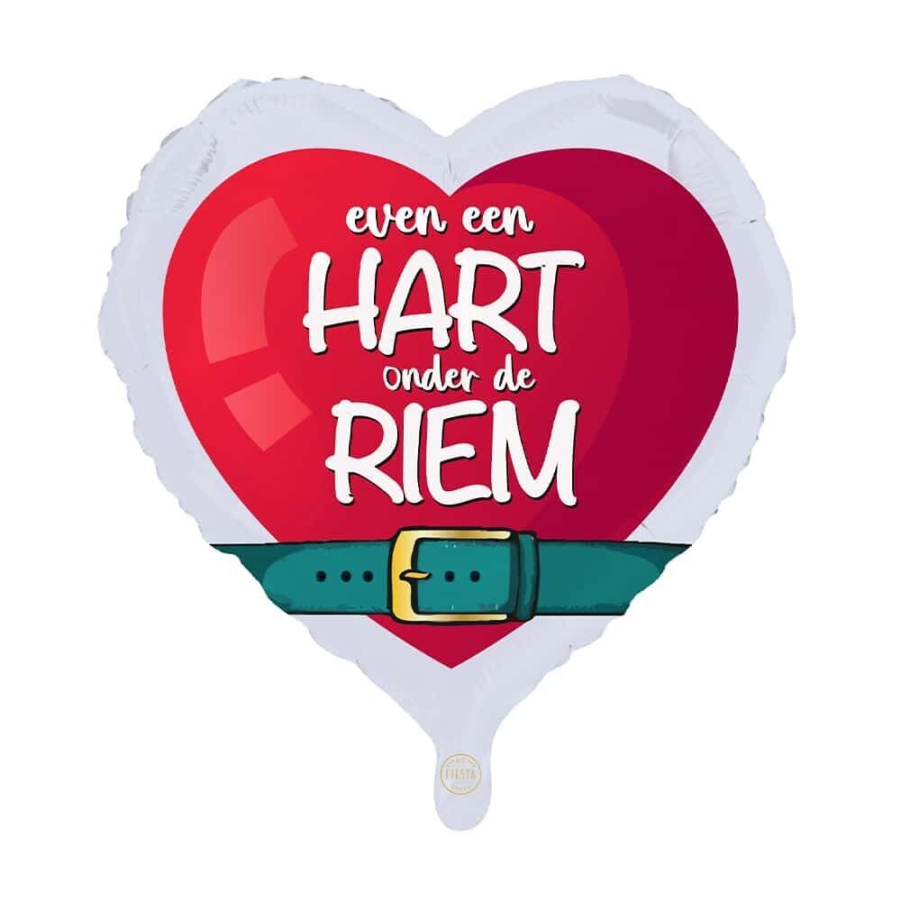 Foilballoon 18" round - 'Hart onder de riem' 