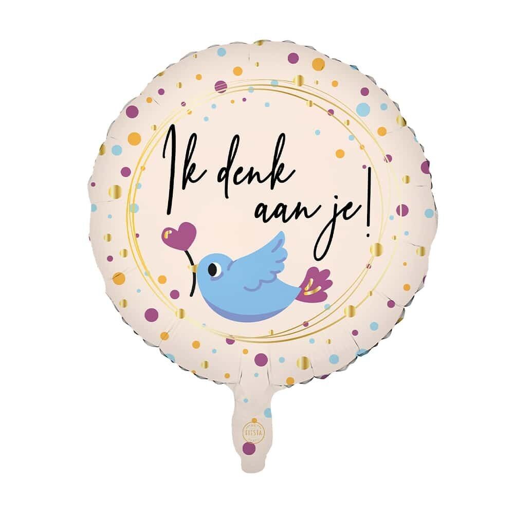 Folienballon 18" rund - „Ik denk aan je“