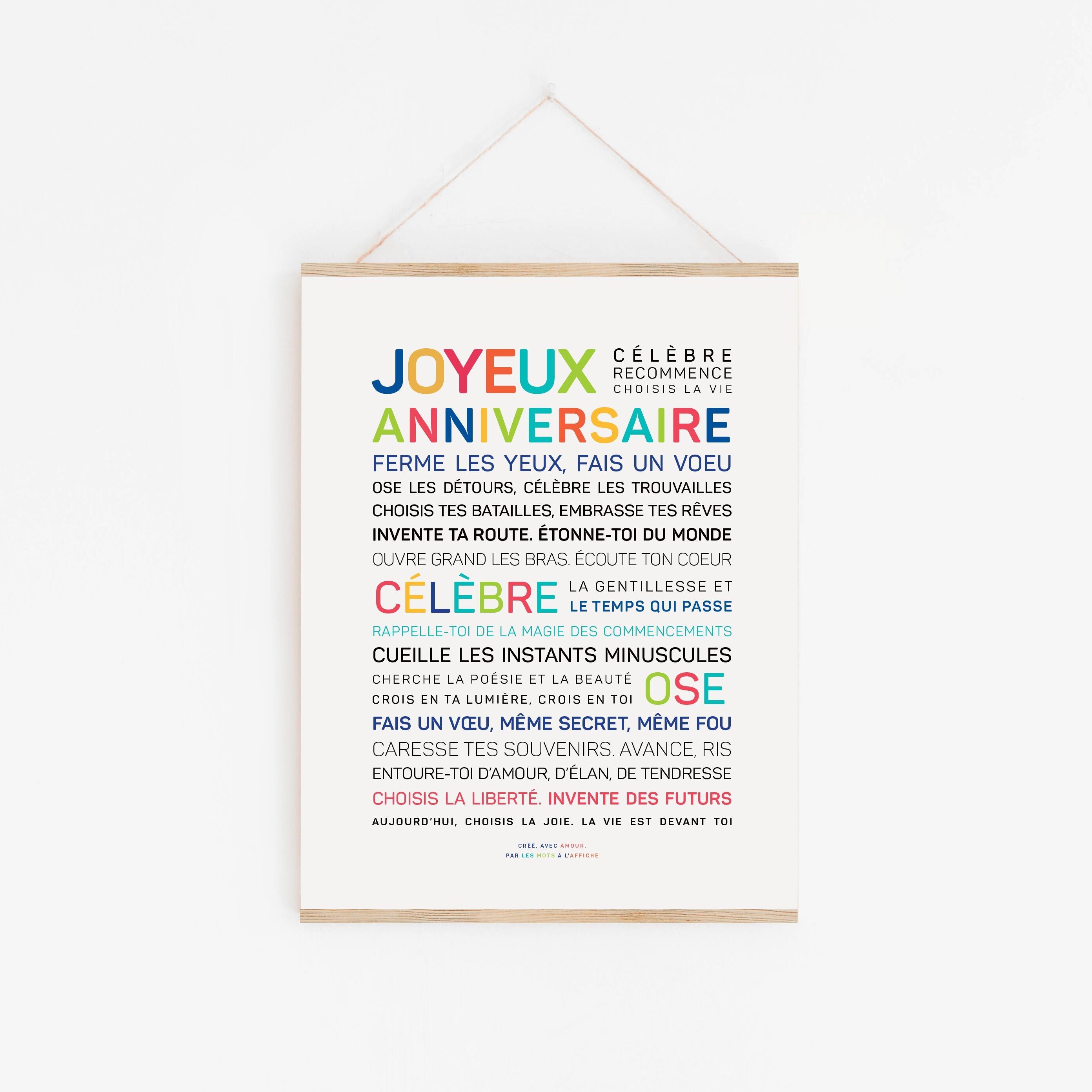 Poster di buon compleanno a colori - edizione limitata