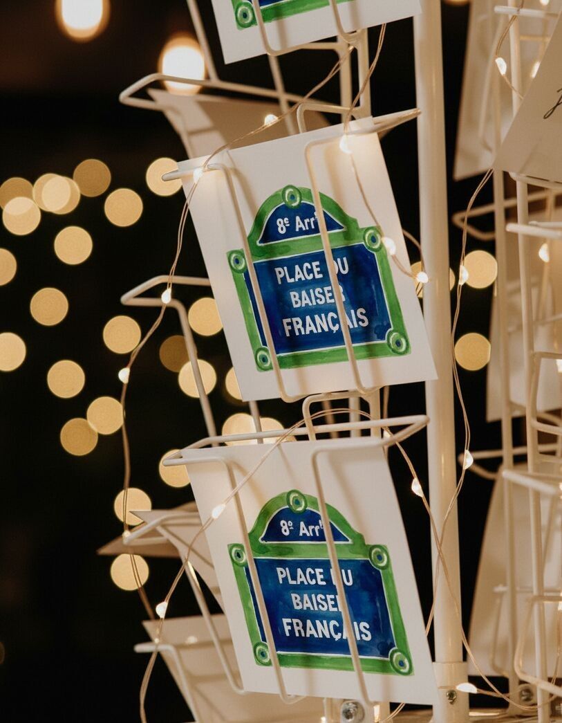 Postkarte einer Straße in Paris