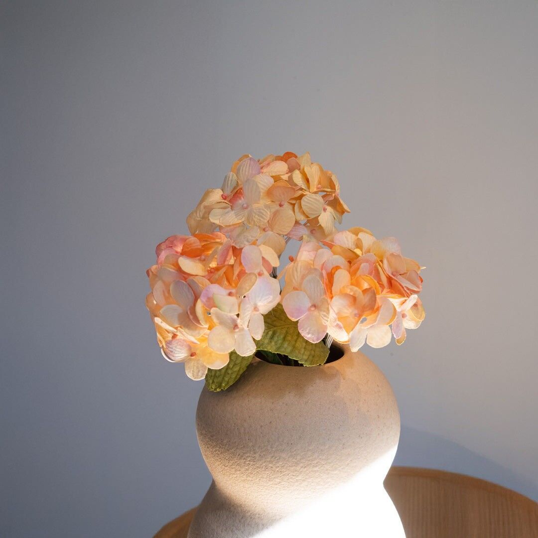 Small hydrangea made of old rose paper