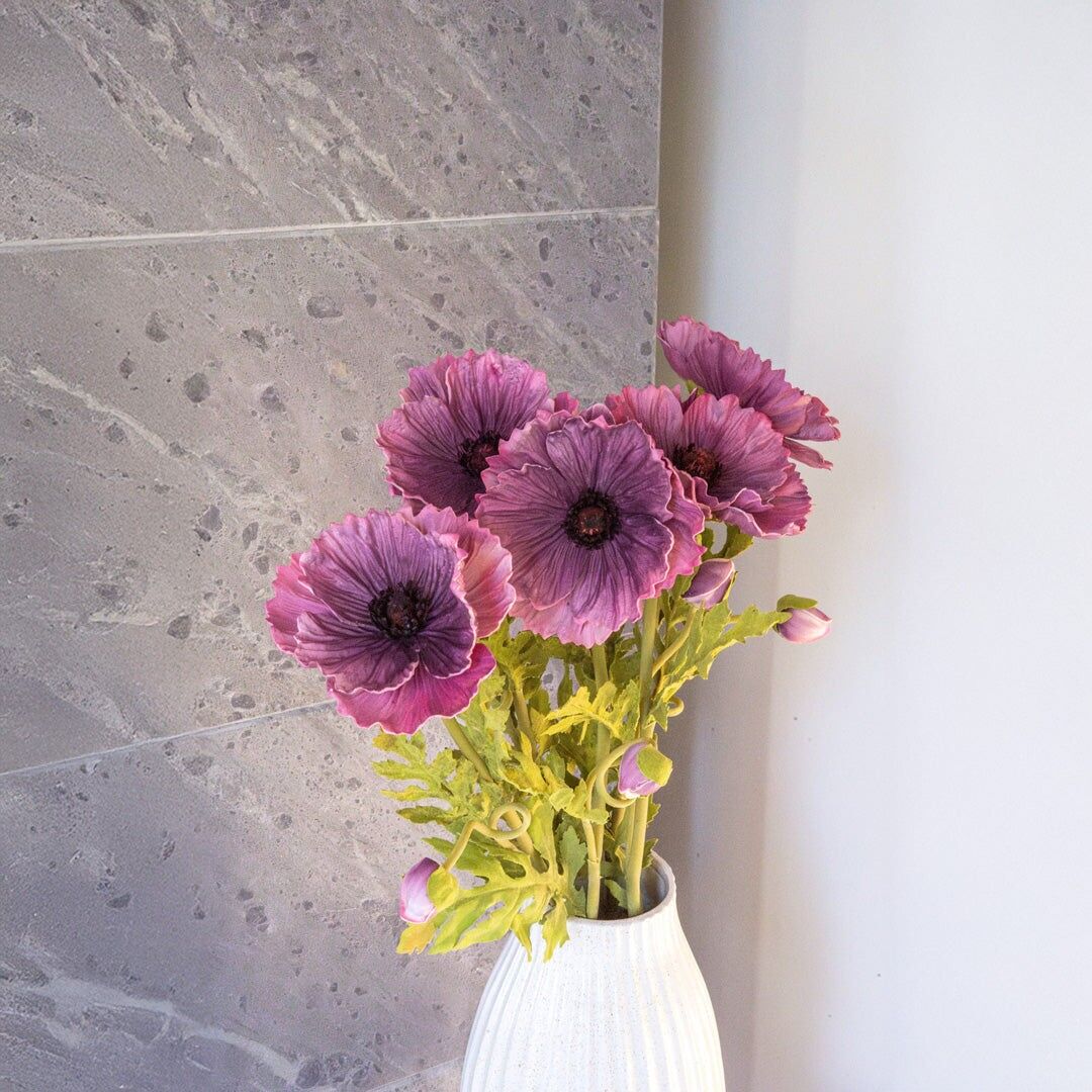 Artificial purple poppy