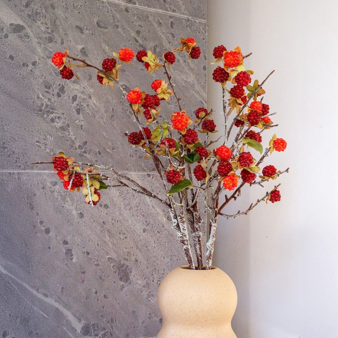 Artificial Raspberry Branch