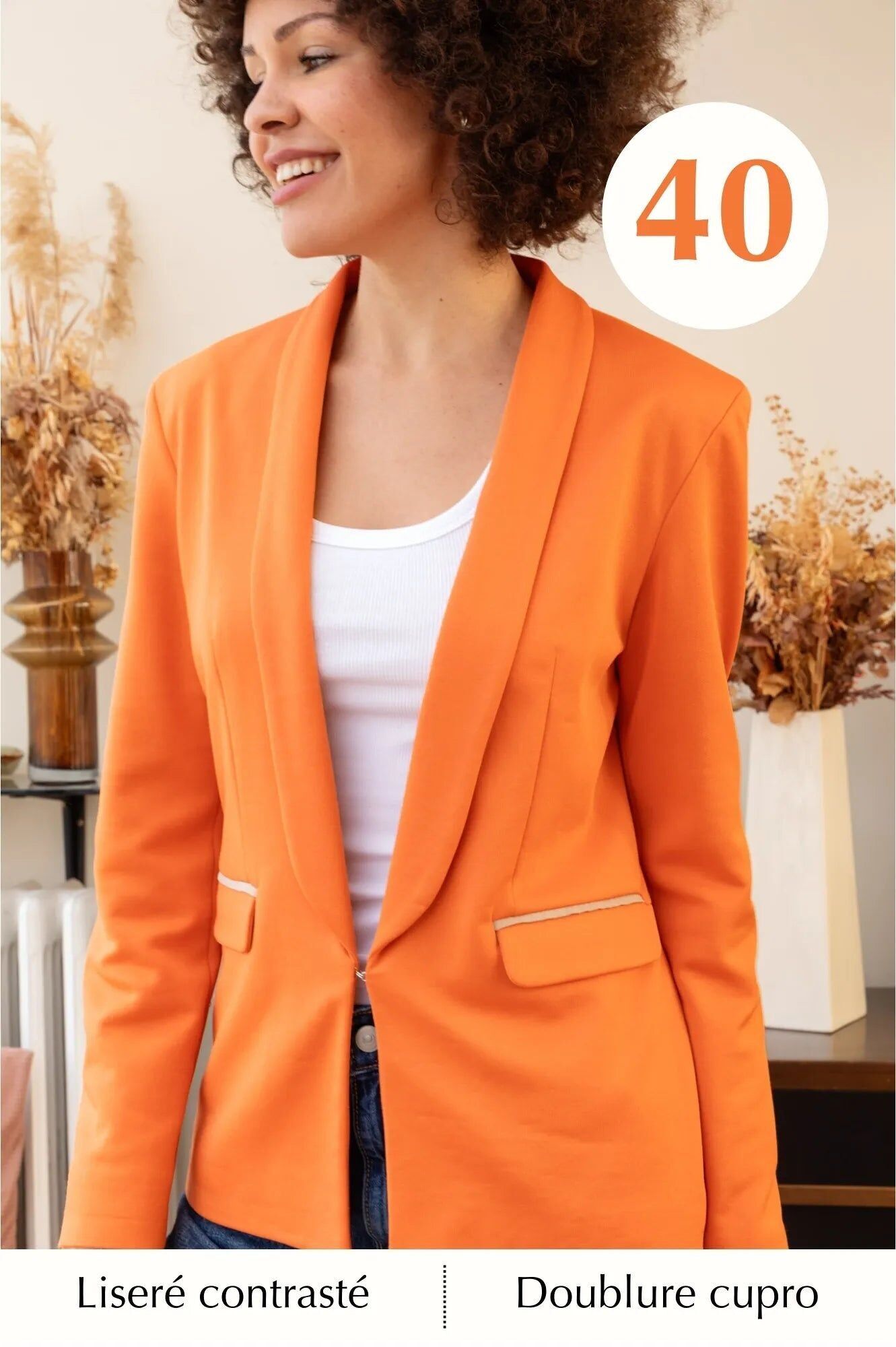 Blazer – Aprikosenorange