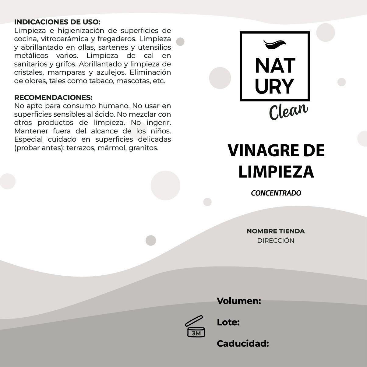 Adhesive Paper Label Cleaning Vinegar (PACK OF 10 UNITS)