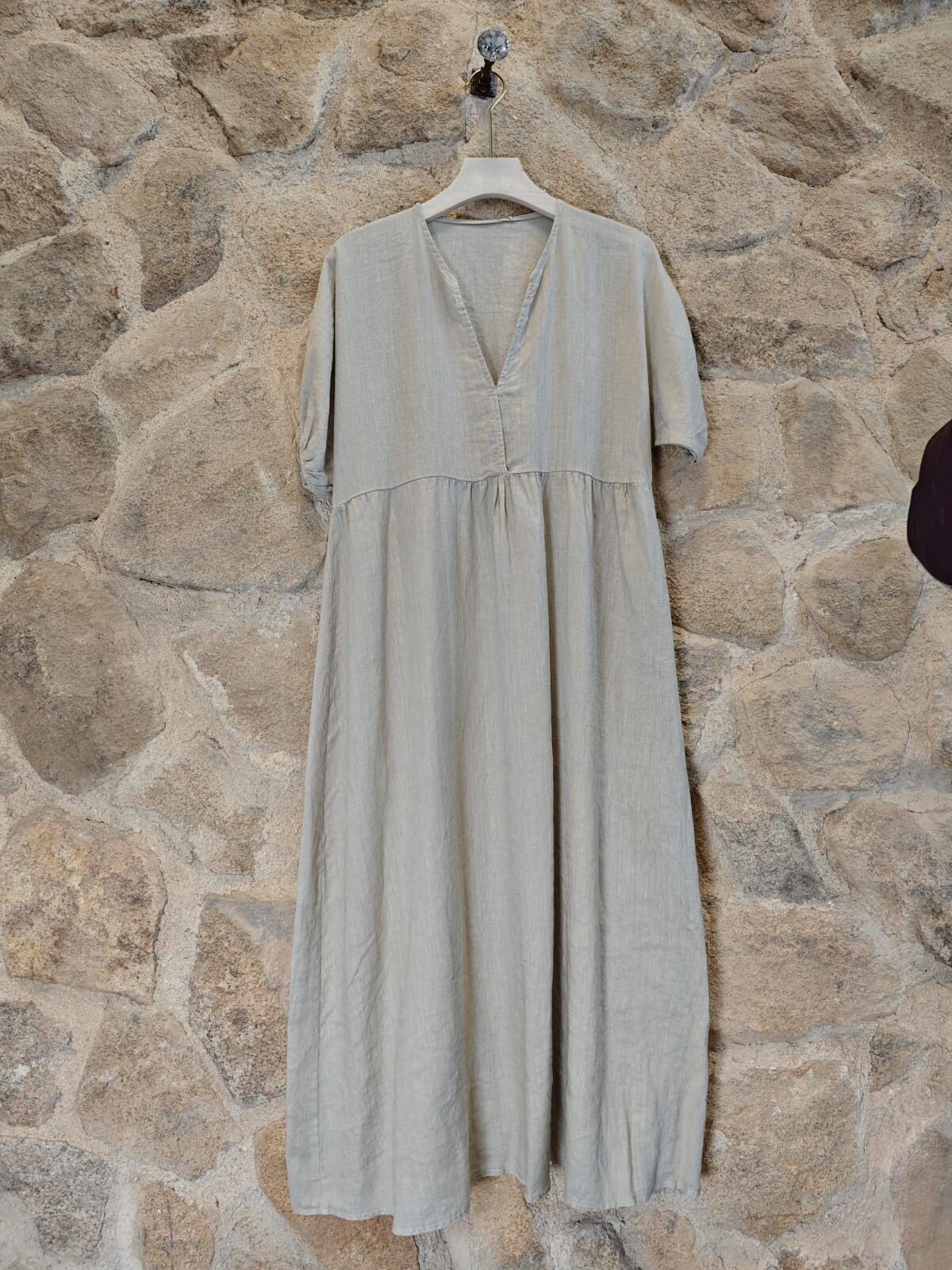 REF 14495  VESTIDO ANCHO LINO 100%