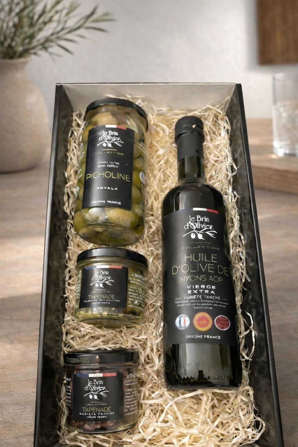 FESTLICHES GESCHENKSET – Sortiment mit Öl, Oliven und Tapenaden