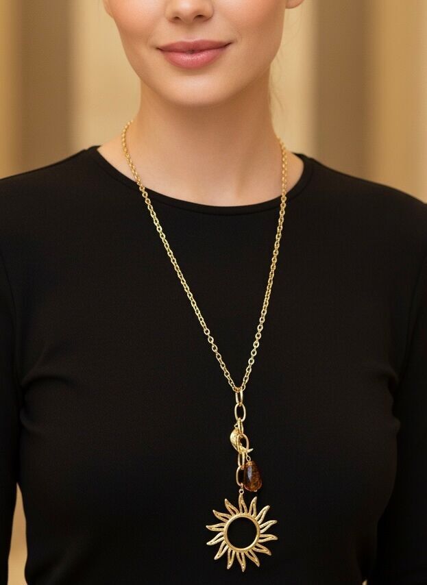 Collana lunga in acciaio inossidabile 224RX84