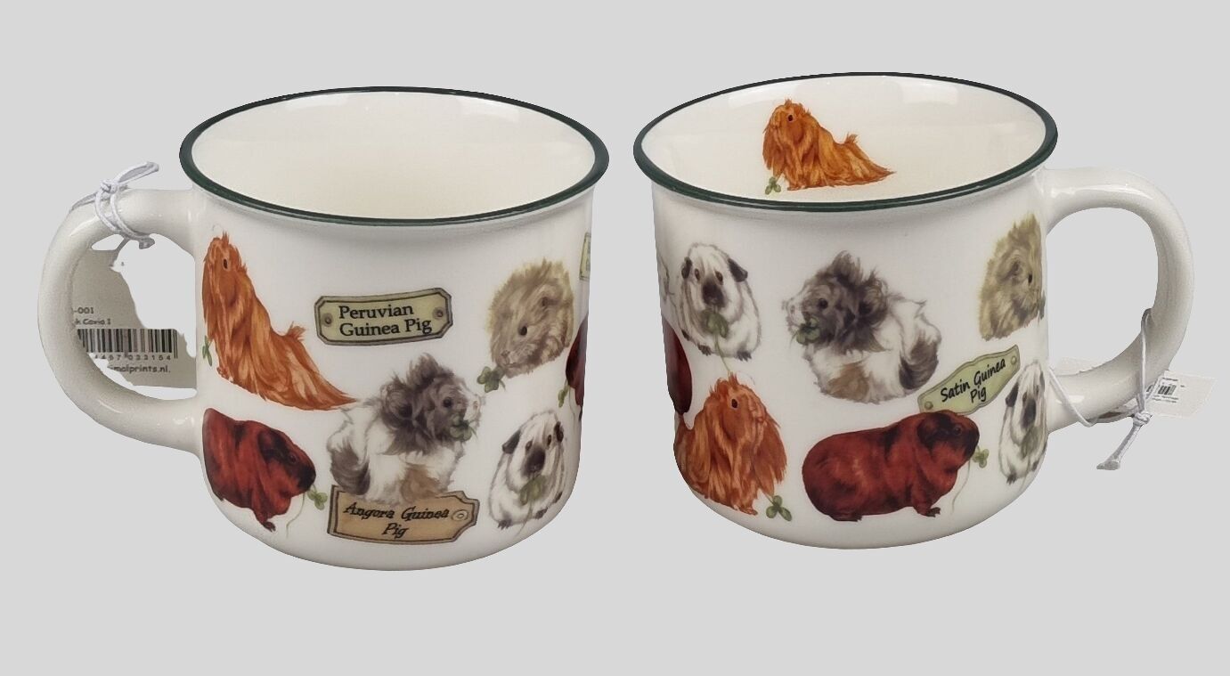 Tasses à collage - Cochons d'Inde - modèle 1