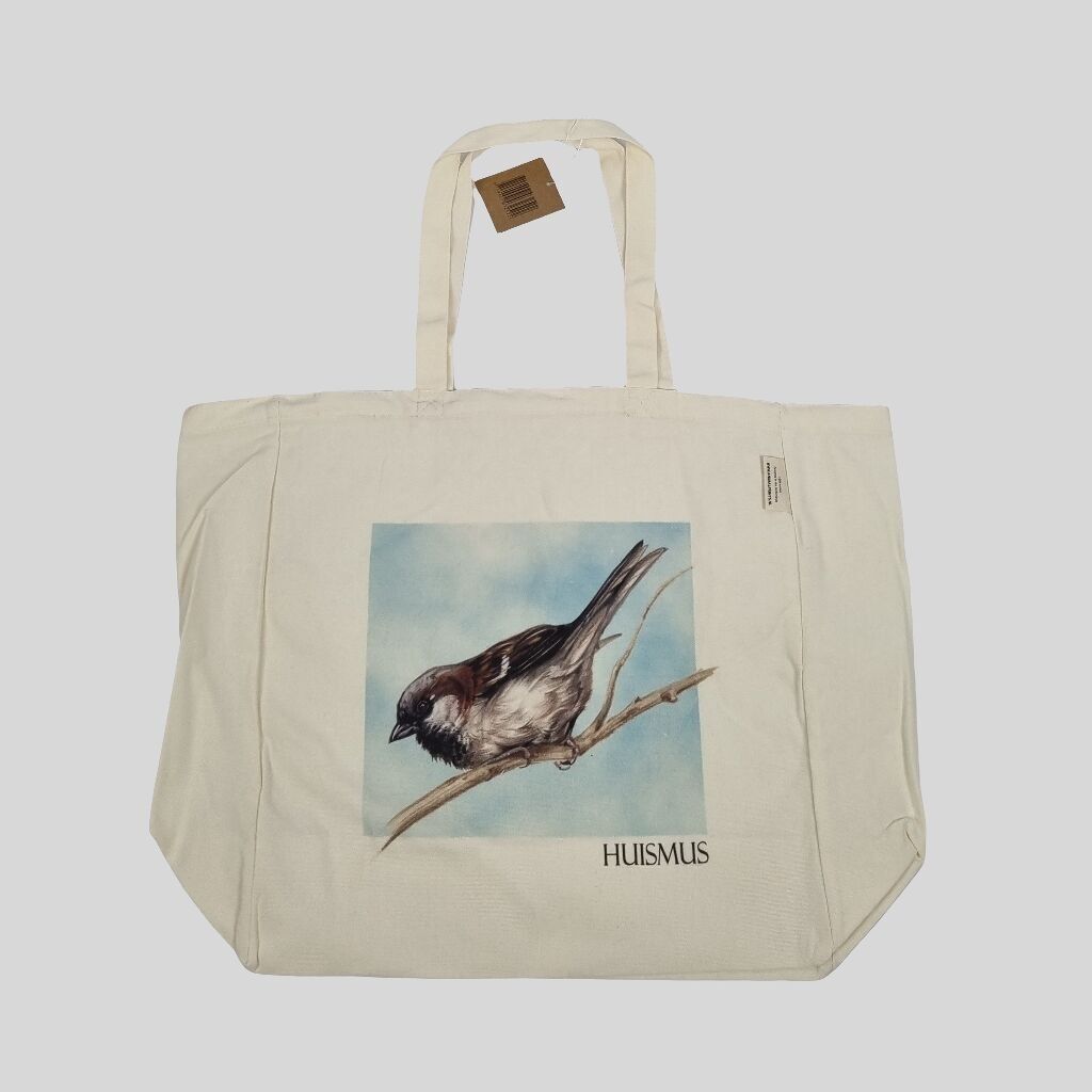 Sac en coton imprimé - Moineau domestique