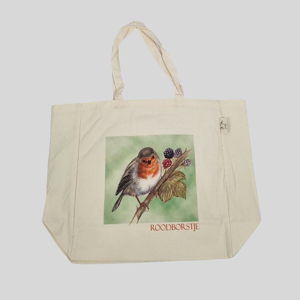 Sac cabas en coton imprimé - Robin