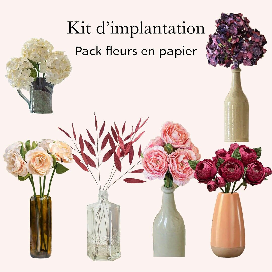 Paper flower planting pack
