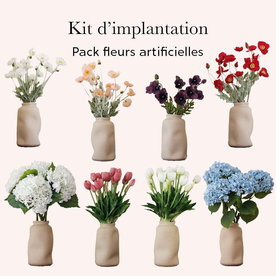 Artificial flower planting kit