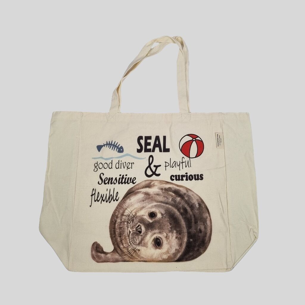 Sac de courses en coton imprimé - Seal