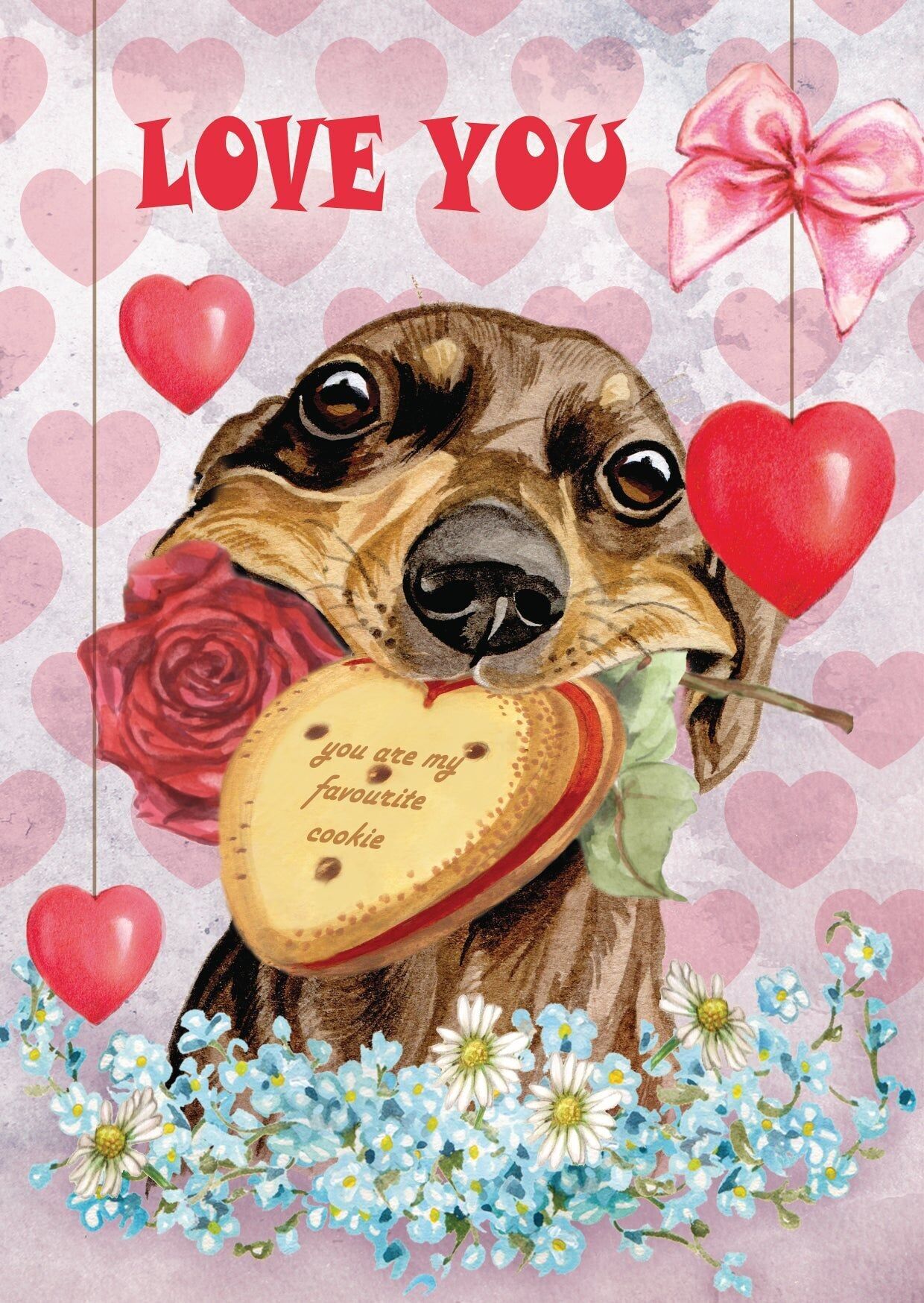 Thème de carte pliante sur pied - Je t'aime