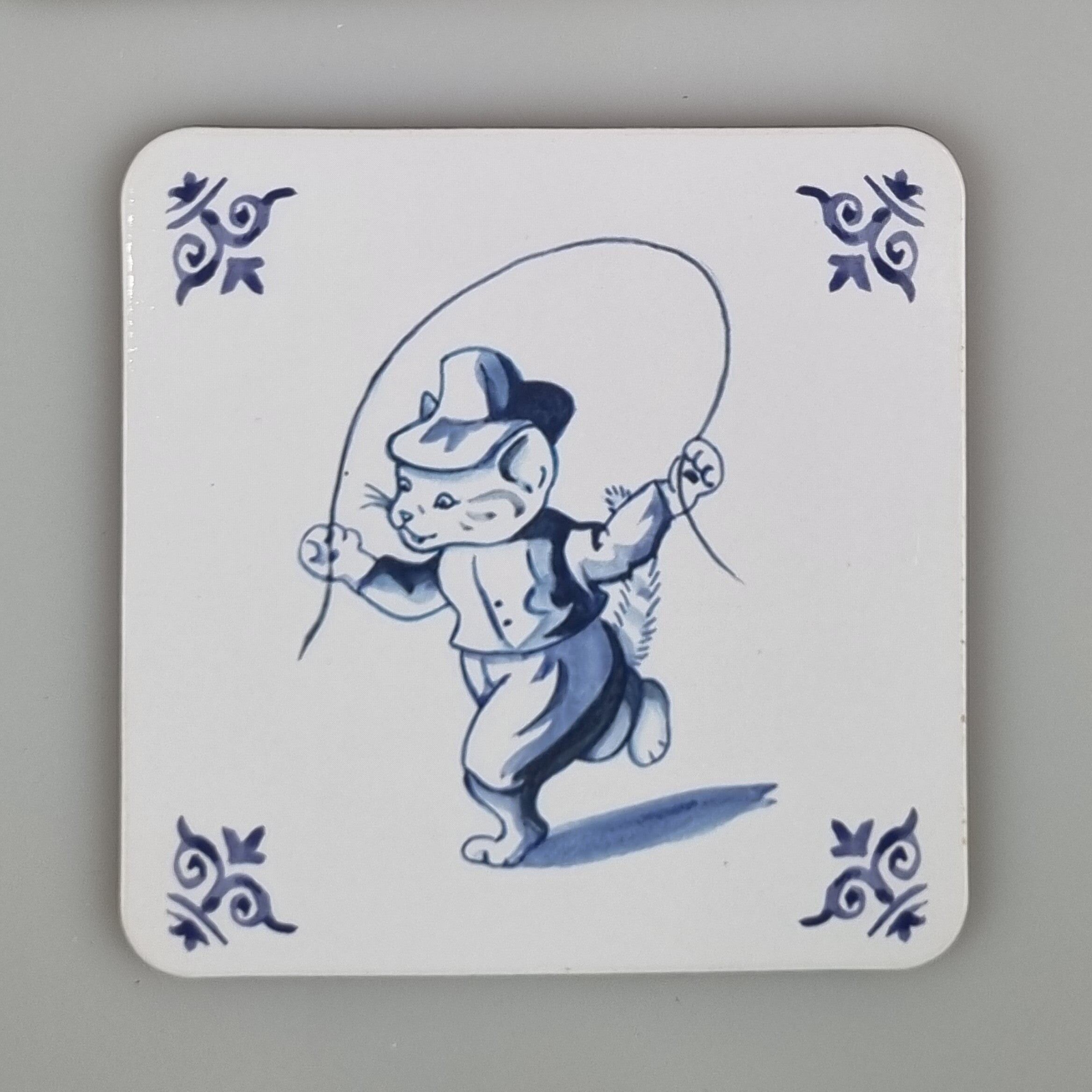 Sous-verre 38-005 - Chats bleu de Delft