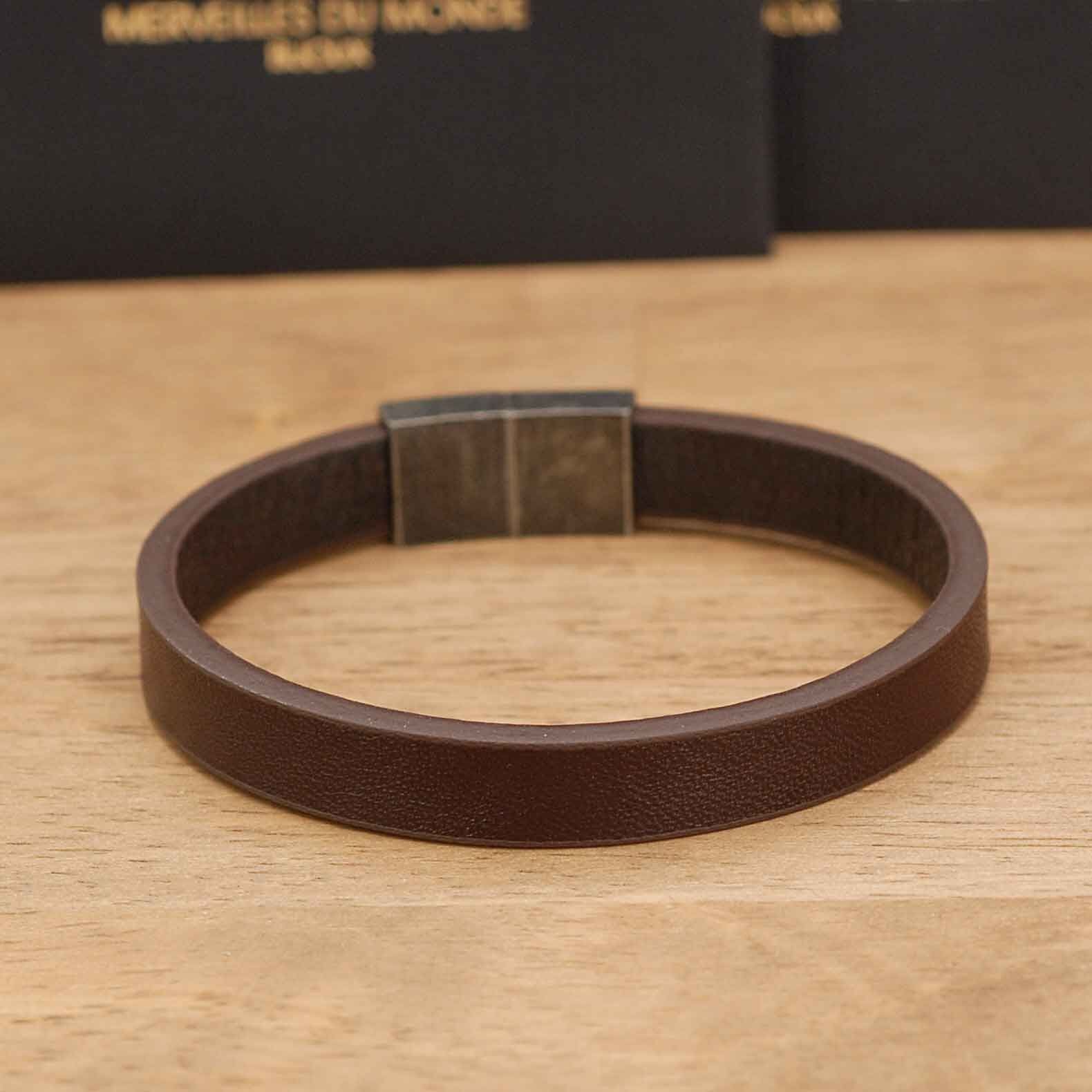 Bracciale in pelle da uomo