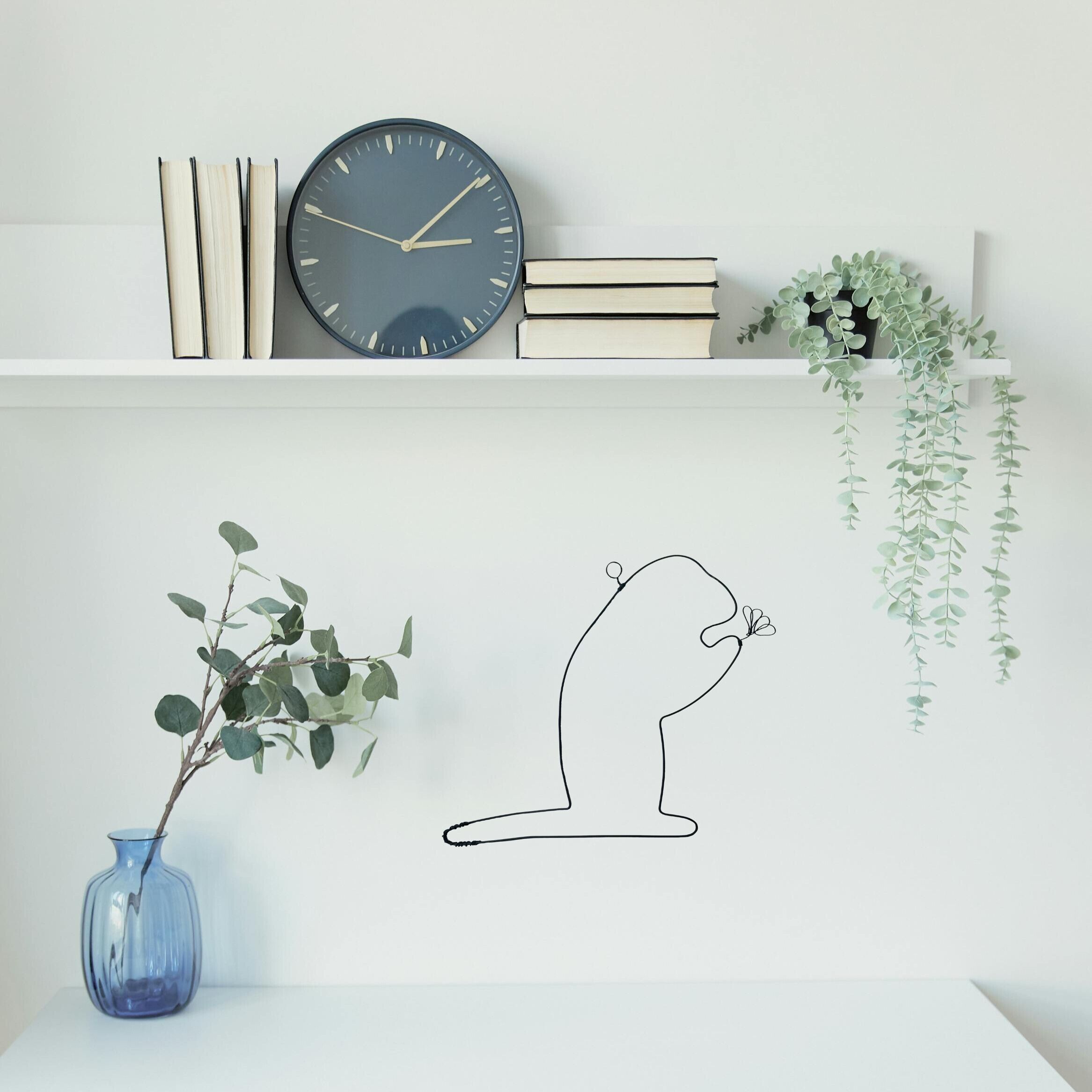 Décoration Murale en Fil de Fer "Marmotte" - à punaiser - Bijoux de Mur - Déco Noel/Hiver/Montagne