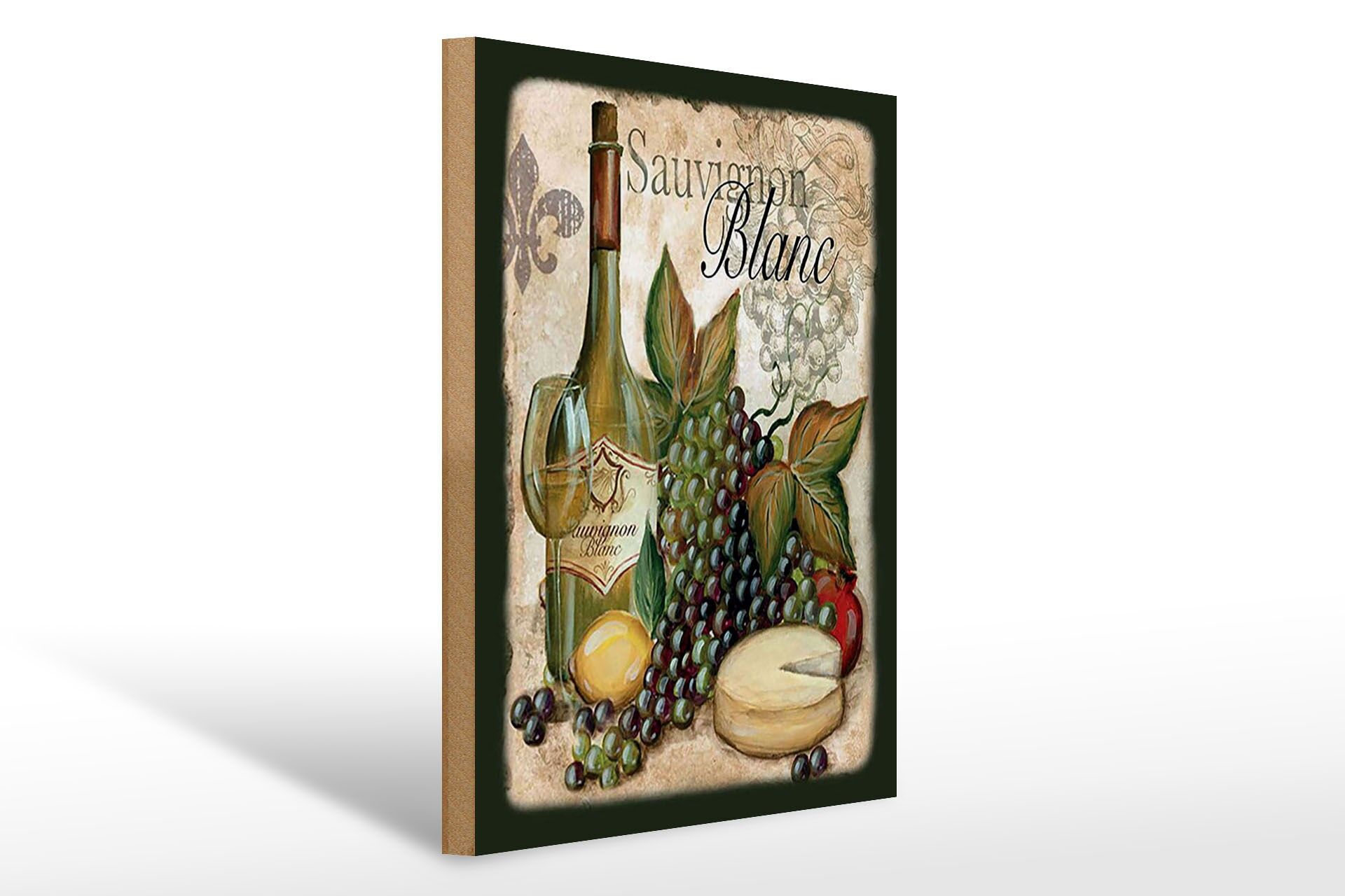 Insegna in legno per alcolici, 30x40 cm, vino Sauvignon Blanc, insegna decorativa