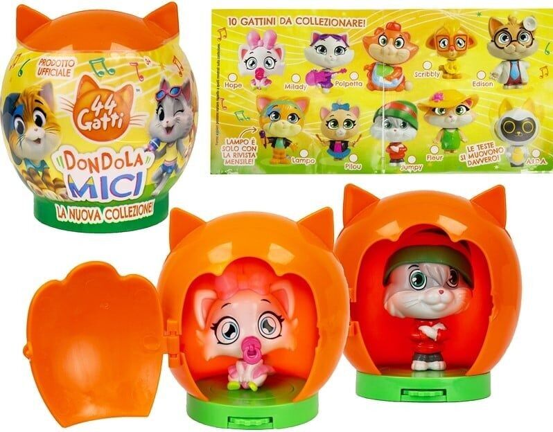 Figurine 44 Gatti in capsula – Assortimento 12 pezzi (9 x 9 cm)