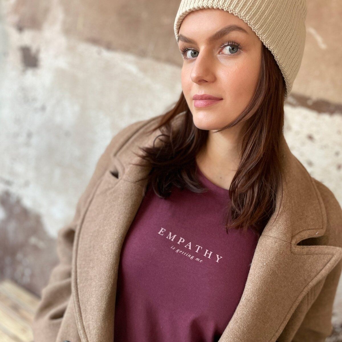L'empathie me gagne - T-shirt Bordeaux