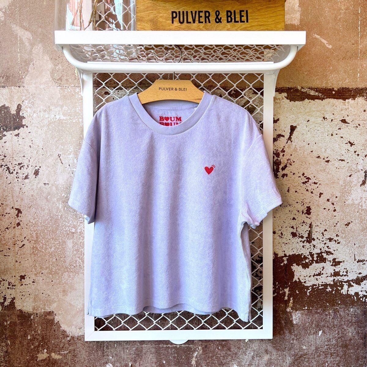 Frottee Love - Woman Boxy-Shirt Lavendel