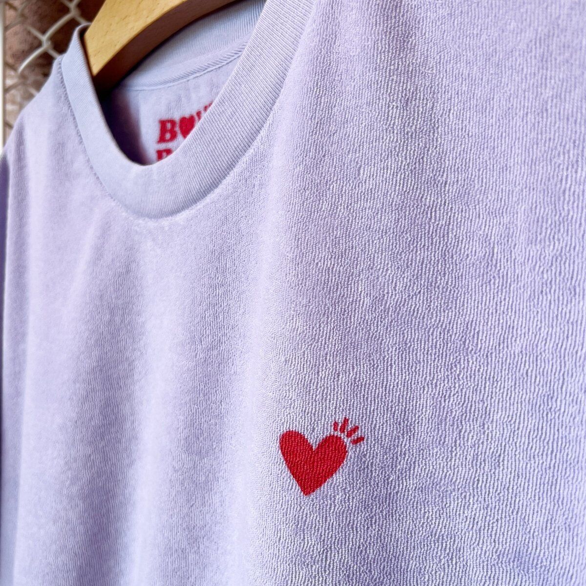 Frottee Love - Woman Boxy-Shirt Lavendel