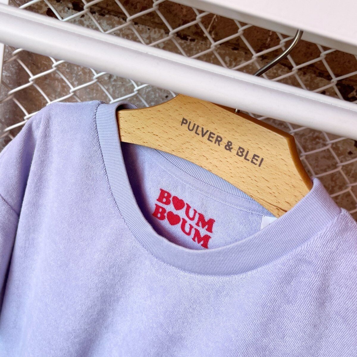 Frottee Love - Woman Boxy-Shirt Lavendel