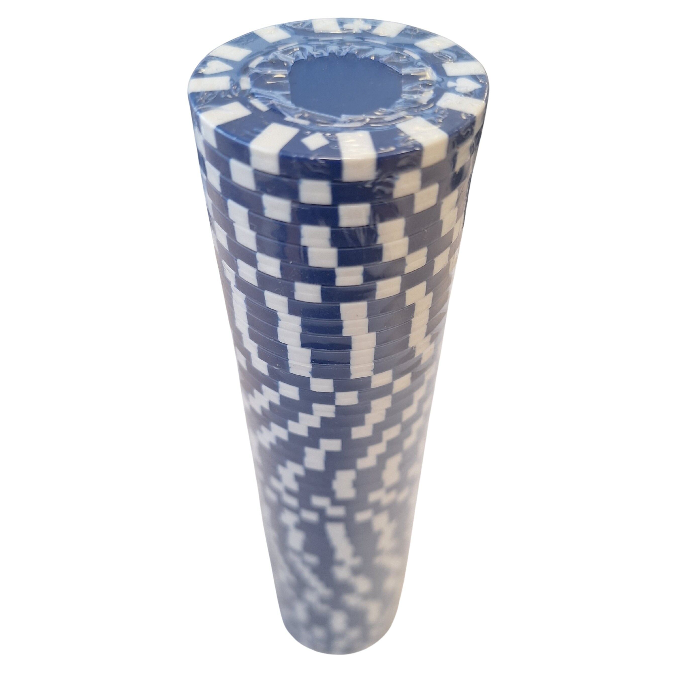 Fiches da poker 50 pezzi (blu e bianco) Stella