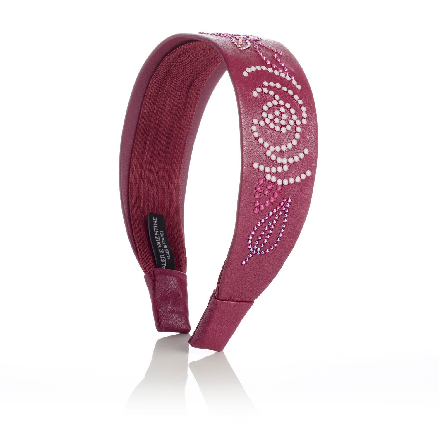 Cerchietto in pelle e cristalli Swarovski® BOUQUET