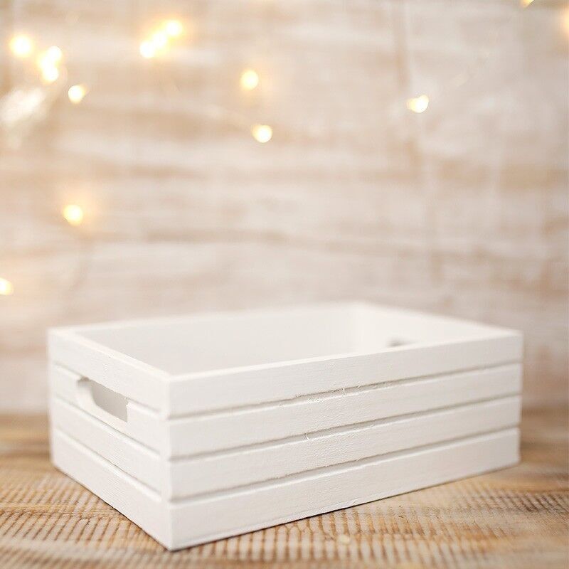 Blanca - caja natural con asas 20x13x7cm