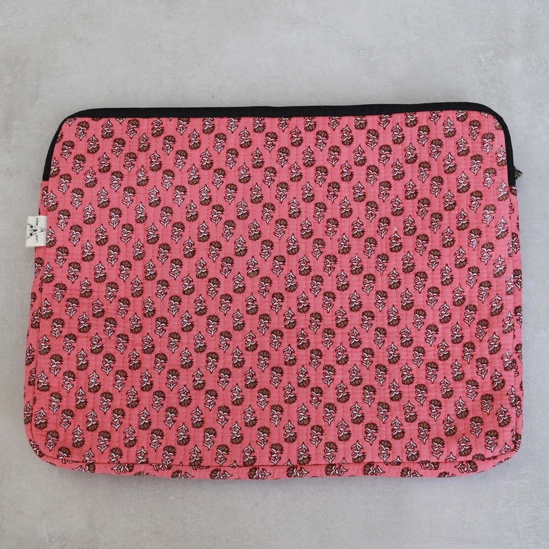 Housse pour ordinateur portable corail indien