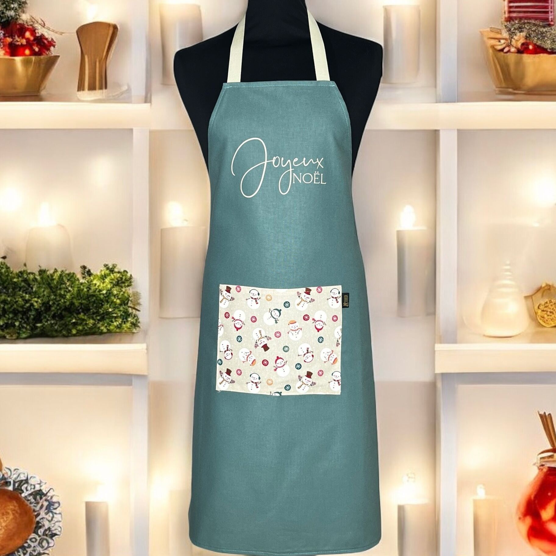 Grembiule da cucina, jeans "Buon Natale"