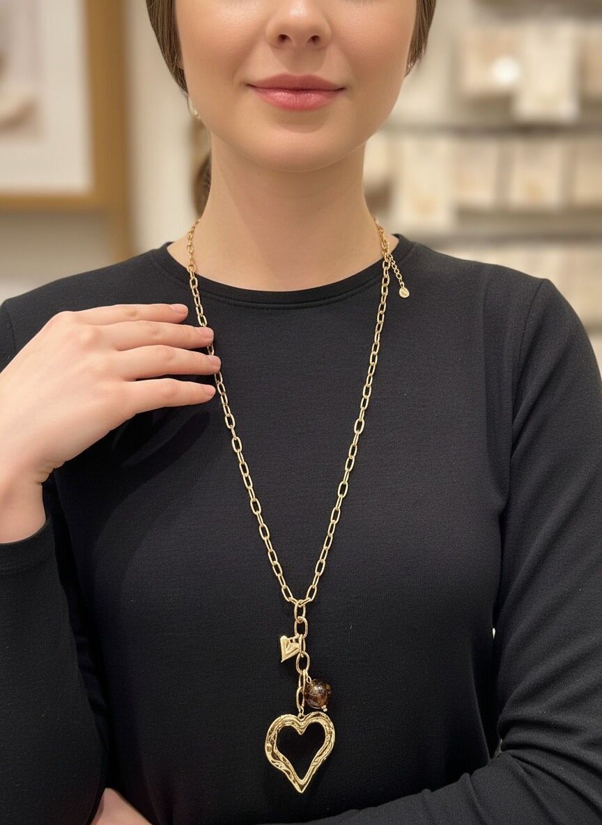 Collana lunga in acciaio inossidabile 224RX87