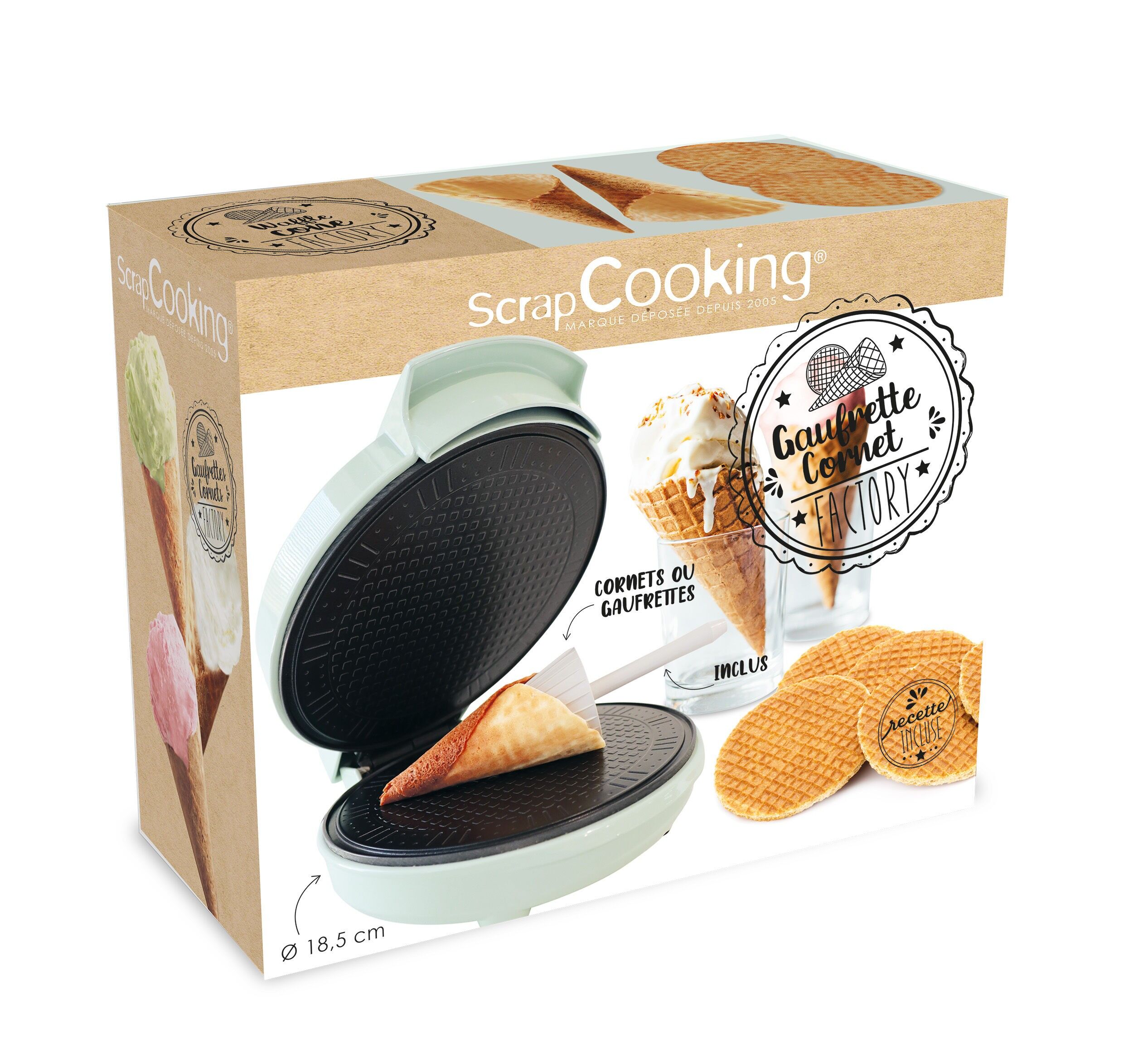 Máquina para hacer gofres / Fábrica de gofres, cono de gofre