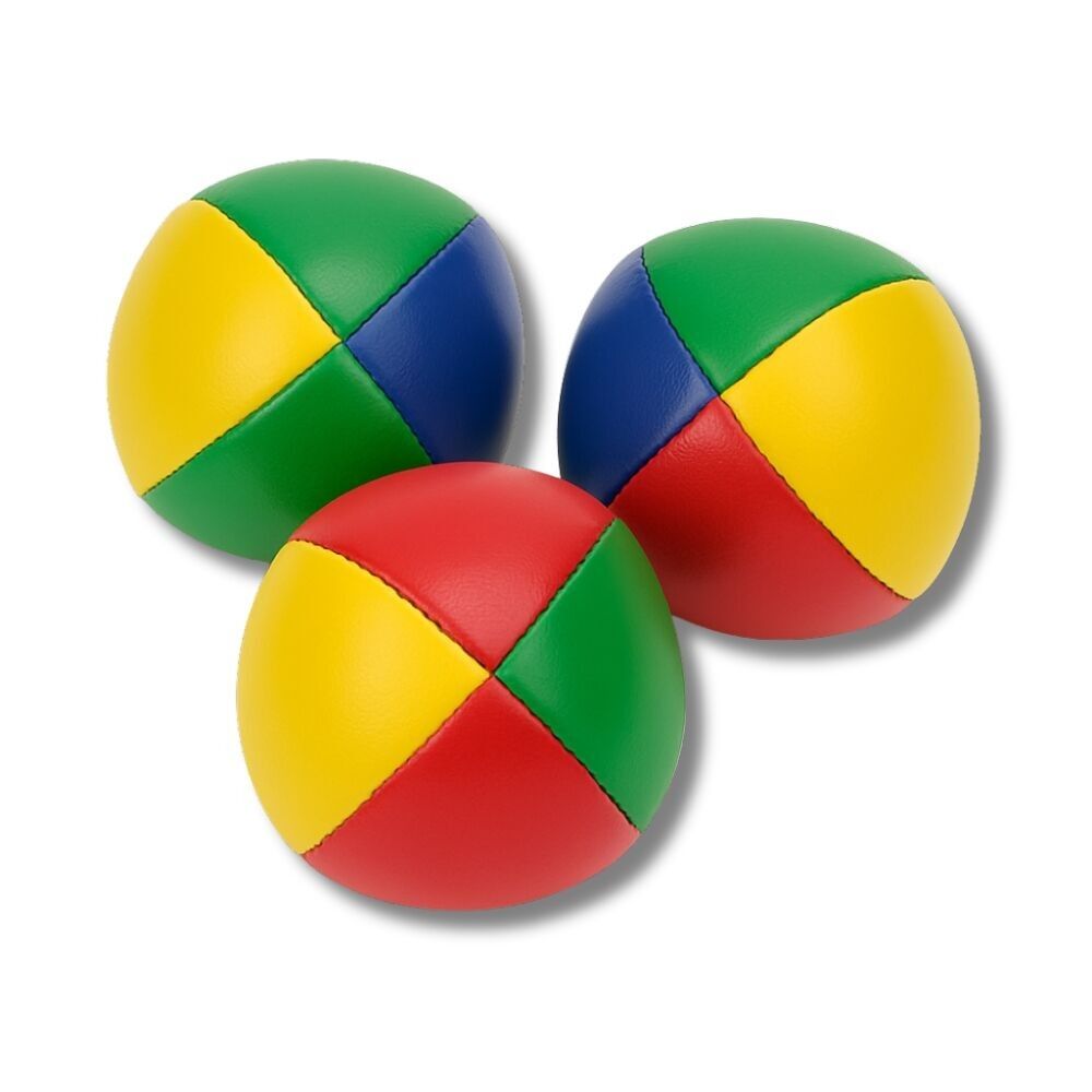 3er-Pack Jonglierbälle aus Kunstleder, 6,3 cm – Ideales Zubehör für Anfänger und Fortgeschrittene, weich und leicht zu fangen