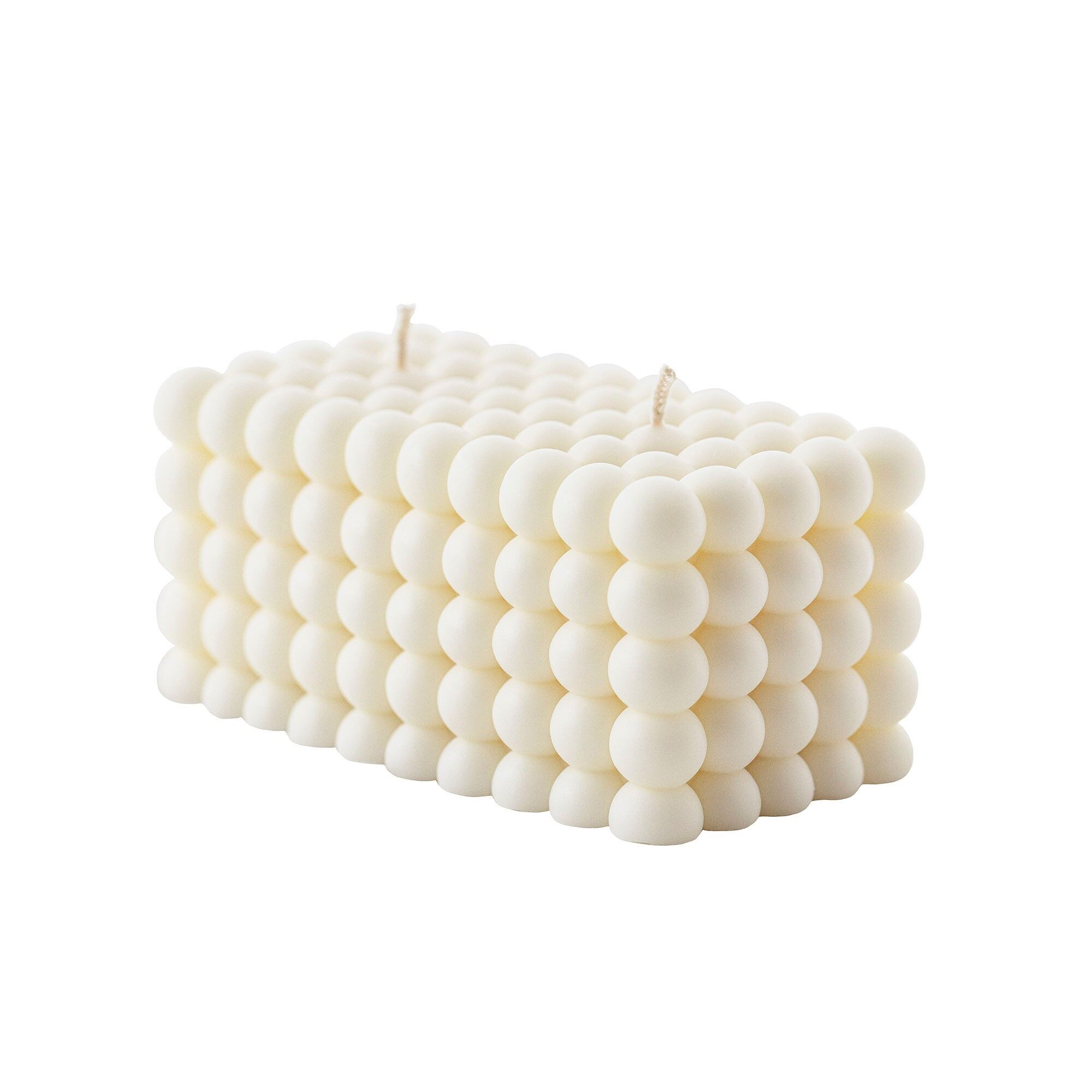 Bougie bulle Ordinate | Bougies artisanales 15 cm x 7 cm x 7 cm | Bougies design véganes et durables à base de cire de soja
