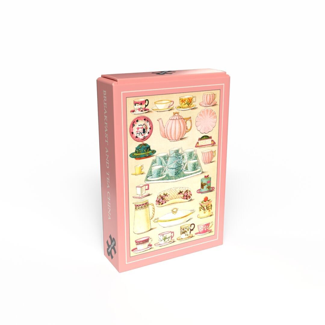 FRÜHSTÜCKS-TEE-PORZELLAN, 99-teiliges Vintage-Minipuzzle
