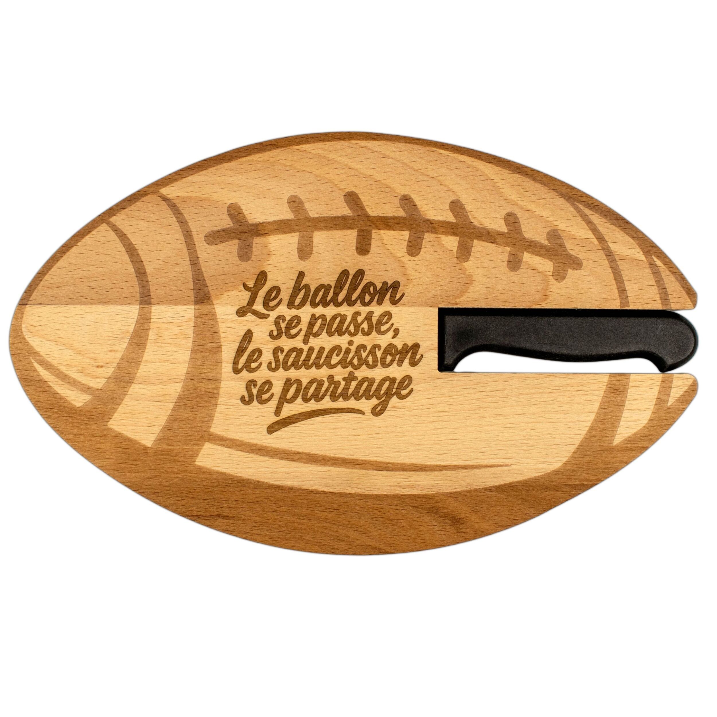 Vorspeisenplatte – Rugbyball – Der Ball wird gepasst – Wurstplatte – Weihnachtsgeschenk