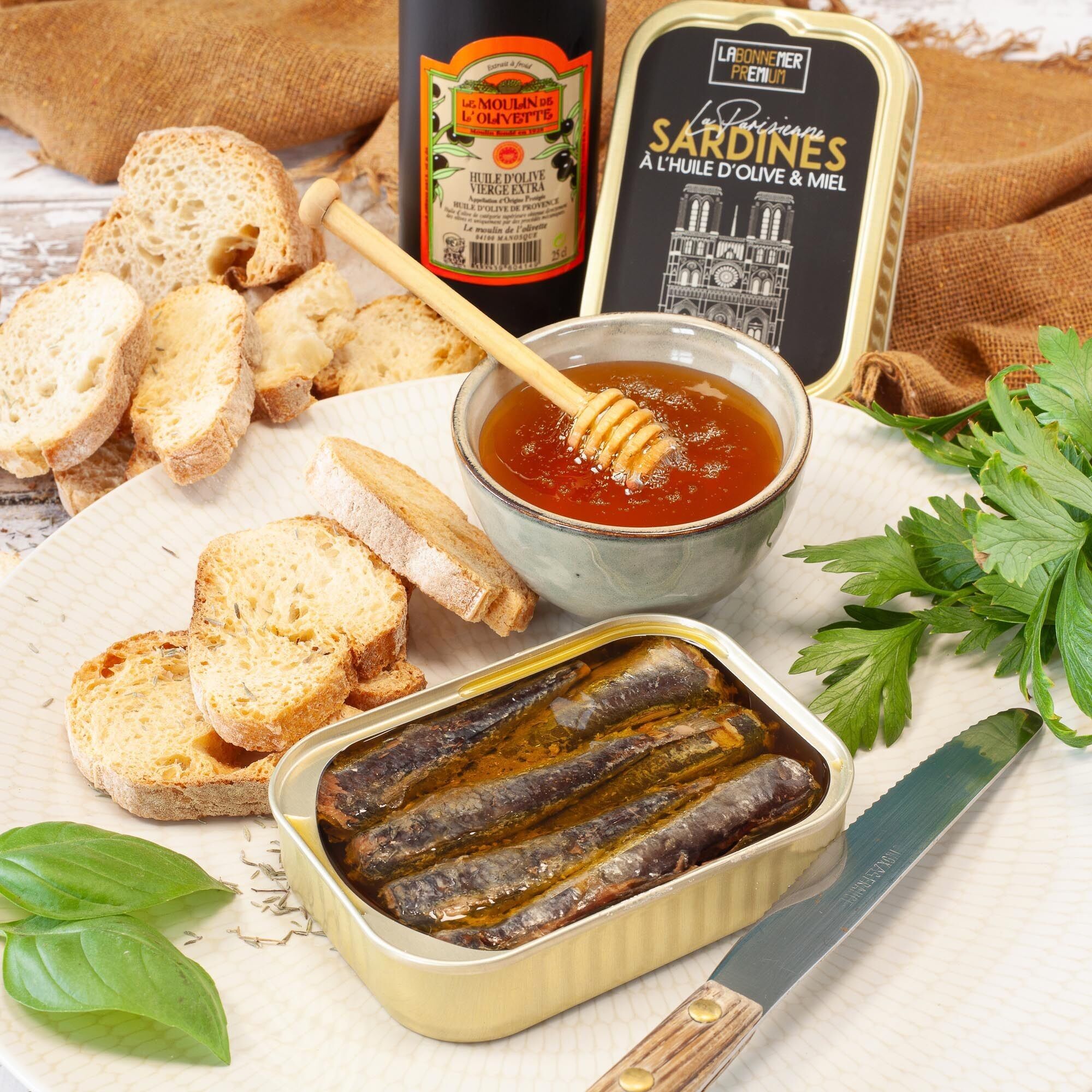 SARDINEN IN OLIVENÖL & HONIG „LA PARISIENNE“