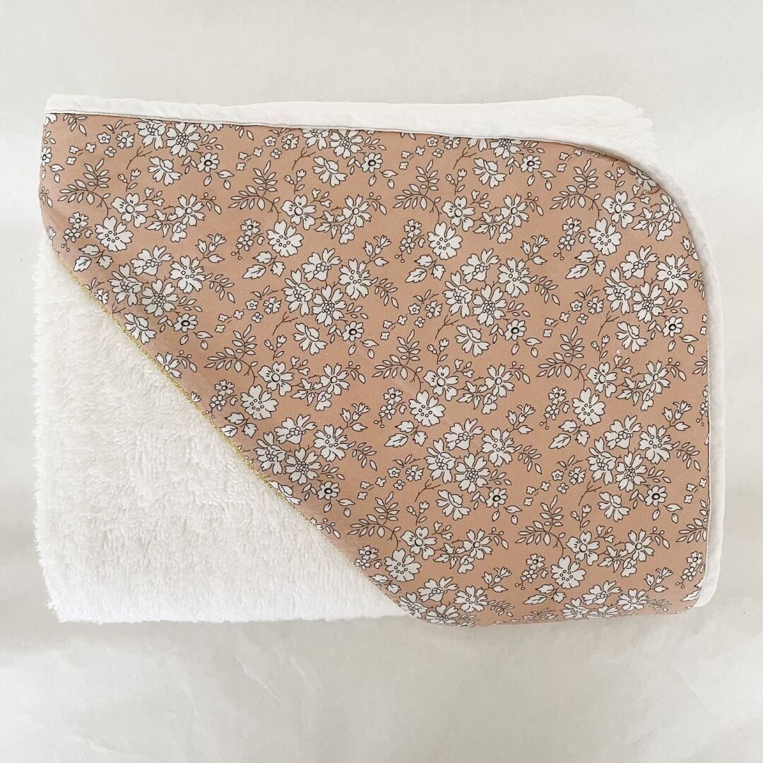 Mantella da bagno in cotone floreale